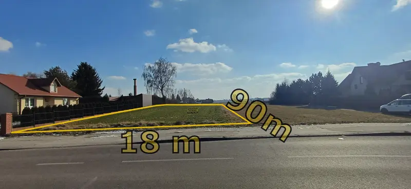 Działka 249/1: widok z ul. Majdan na front działki